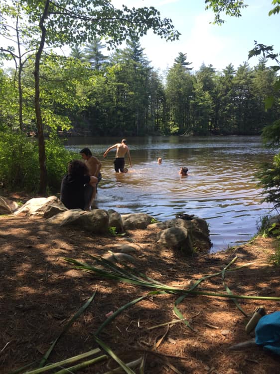 Swimming at Camp Forest